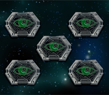 X-Wing Compatible Metal Imperial Focus Tokens (5-pack)