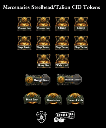 OFFICIALLY LICENSED PRIVATEER PRESS WARMACHINE AND HORDES MERCENARIES Steelhead/Talion CID UPDATE PACK